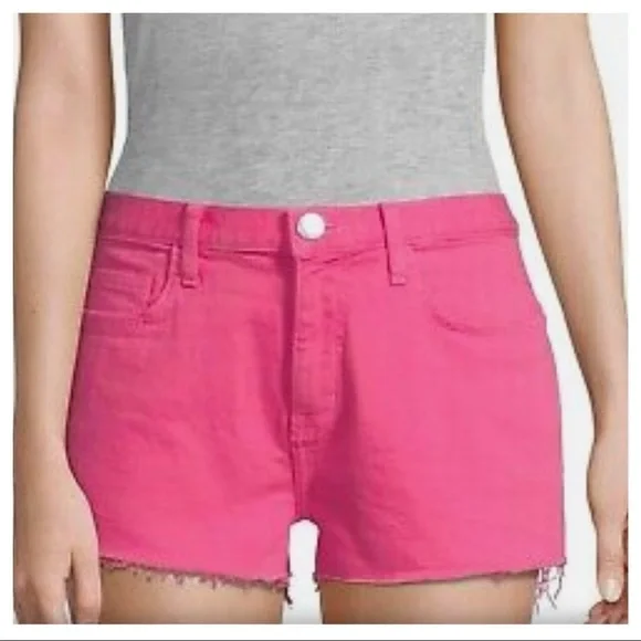 Current/Elliott The Boyfriend Cutoff Denim Shorts, Fandango Pink - Size 26 - Picture 4 of 13
